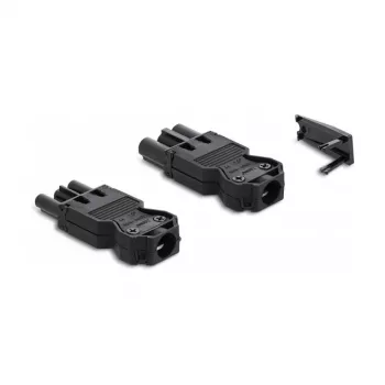 DeLOCK Installationssteckverbinder 3-polige Schraubklemme schwarz 1 Set