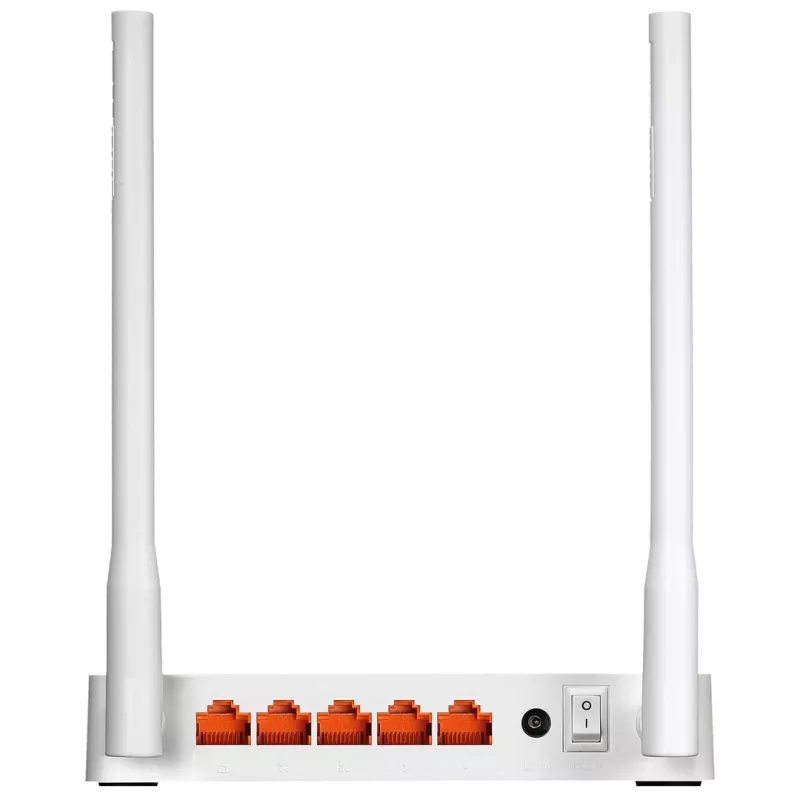 Tischrouter TOTOLINK N300RT — Single-Band 2,4 GHz Wi‑Fi 4, 300 Mbit/s, 5x RJ-45 Fast-Ethernet-Ports, 2 externe 5-dBi-Antennen