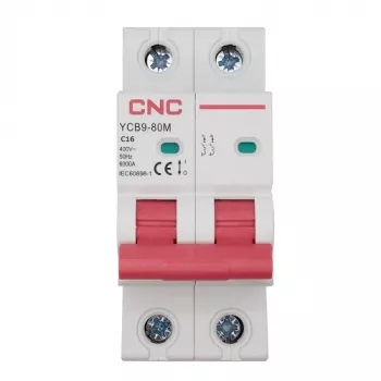 Miniatur-Leitungsschutzschalter HiSmart NV821495 2-polig 16A C-Charakteristik