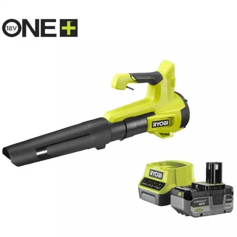 ONE+ Akku-Laubbläser RY18BLB-140, 18 Volt, Laubbläser Grün/Schwarz, Lithium-Ionen-Akku 4,0 Ah