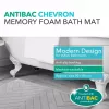 Badematte Beldray LA032647LGRYUFFEU7 Antibac Chevron Memory-Schaum, antibakteriell, grau