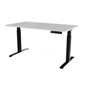 Elektrisch höhenverstellbarer Schreibtisch cama meble MOON LONG 150x80 72–120 cm schwarz/weiß