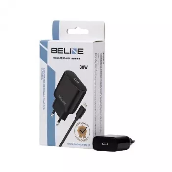 Ladegerät 30W USB-C auf Lightning Beline Beli02174 mit schwarzem Kabel