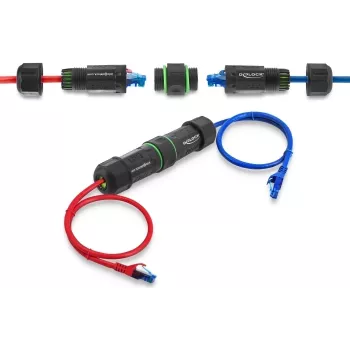 Netzwerkkabel Delock RJ45-Kupplung zu RJ45-Kupplung Cat.6 M 90098