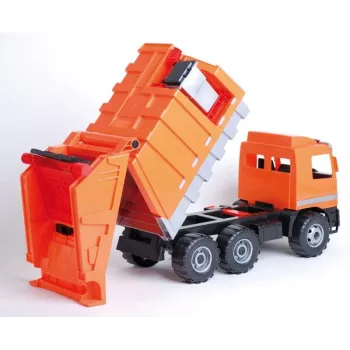 Spielzeug-Müllwagen Lena Mercedes ZL-02026, 70 cm Länge, mechanisches Spielzeugfahrzeug