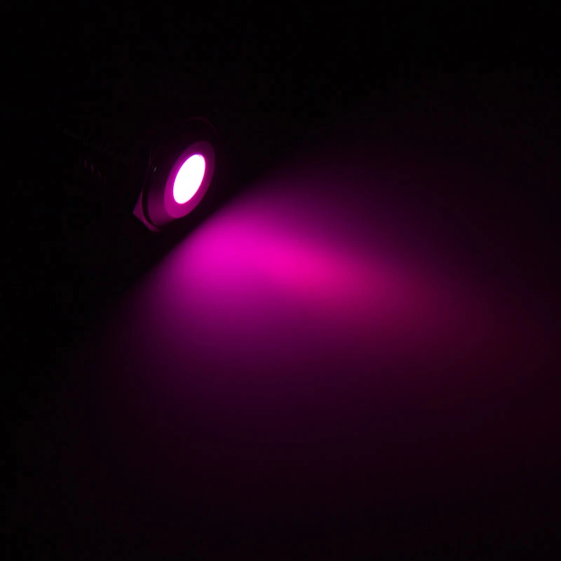 Lamptron vandalismusgeschützte LED, violett, silberne Fassung (LAMP-SW2005-S)