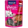 Nassfutter für Katzen Vitakraft Poésie Delice — Rind, 85-g-Beutel, ausgewachsene Katzen, 84 % Feuchtigkeit, 8 % Protein