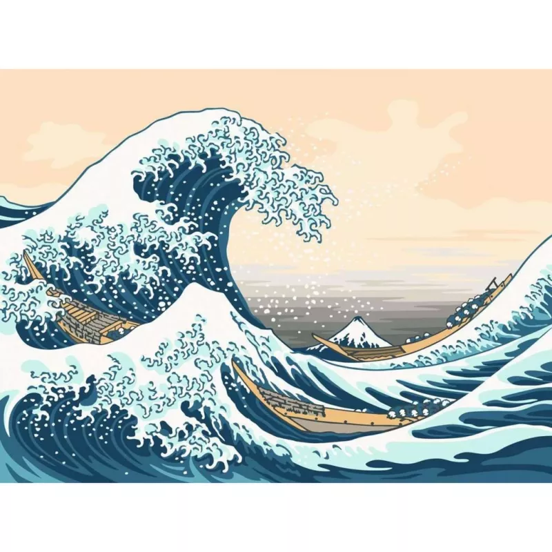 Malset Ravensburger CreArt ART Collection Die große Welle Hokusai 23690 — Malen-nach-Zahlen-Kunstset