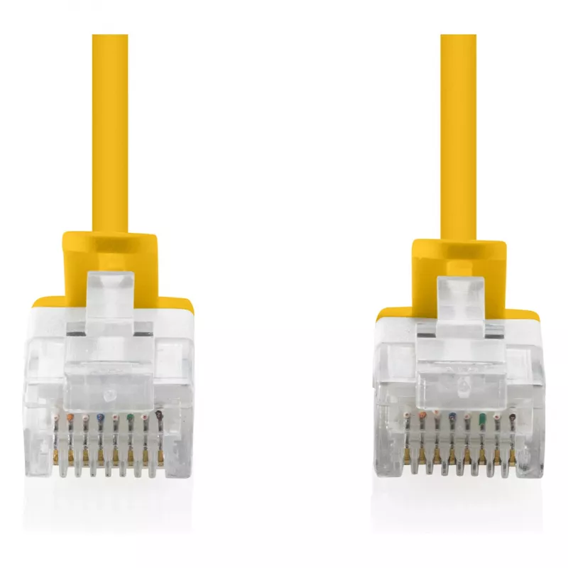 Patchkabel CAT6 U-UTP schlank, DIGITUS DK-1618-005S-Y-10, 0,5 m, gelb, 10er-Pack