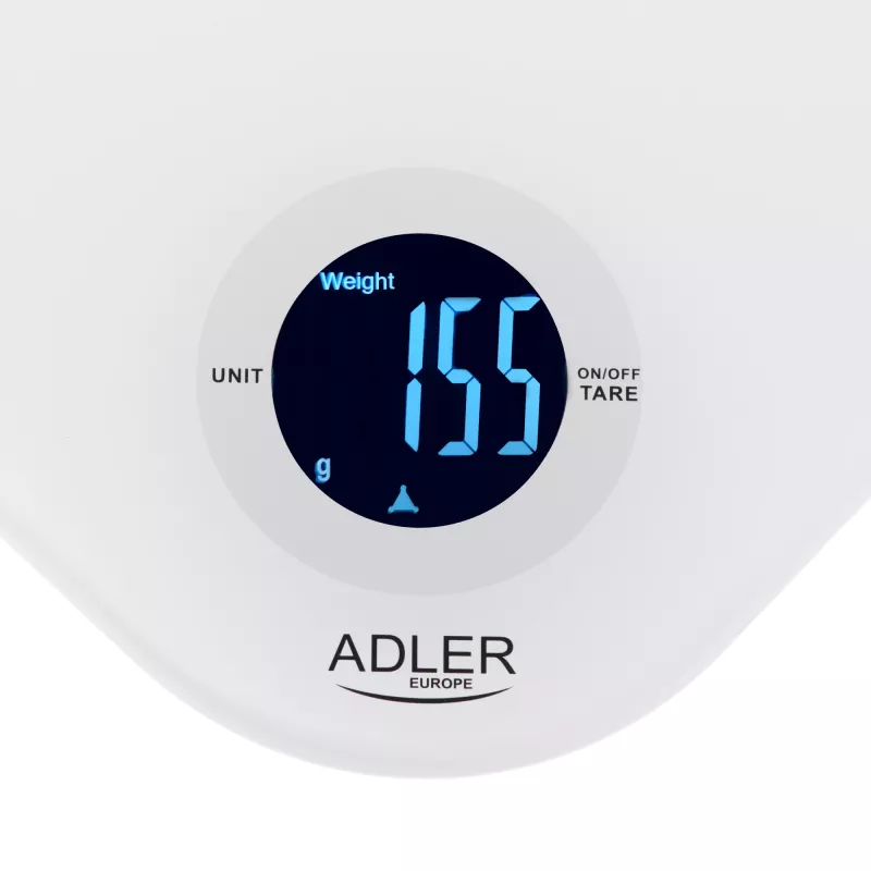 Küchenwaage Adler AD 3180 Teilung 1 g LCD Weiß