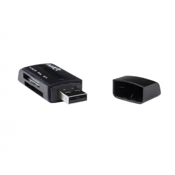 Natec MINI ANT 3 USB 2.0 Kartenleser (SD, SDHC, MMC, M2, microSD), Schwarz (NCZ-0560)