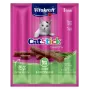 Feuchte Katzensnacks Vitakraft CatStick Mini Huhn mit Gras, 3 St. — 18 g, fleischiger Hühnergeschmack, 28% Feuchtigkeit