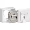 Wentronic Goobay CAT 6 Universaldose inkl. Aufputzmontage-Rahmen, Weiß - 2x RJ45 Netzwerkdose geschirmt (68244)