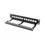 Rack-Blindplatte LANBERG PPKS-9112-B, 12-Port, 1HE, Metall, grau, 254×44,5×99,3 mm