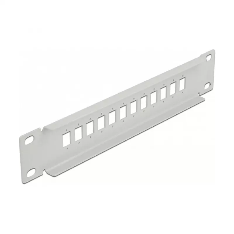 Glasfaser-Patchpanel DeLOCK 10 Zoll 12-Port SC Simplex LC Duplex 1U grau
