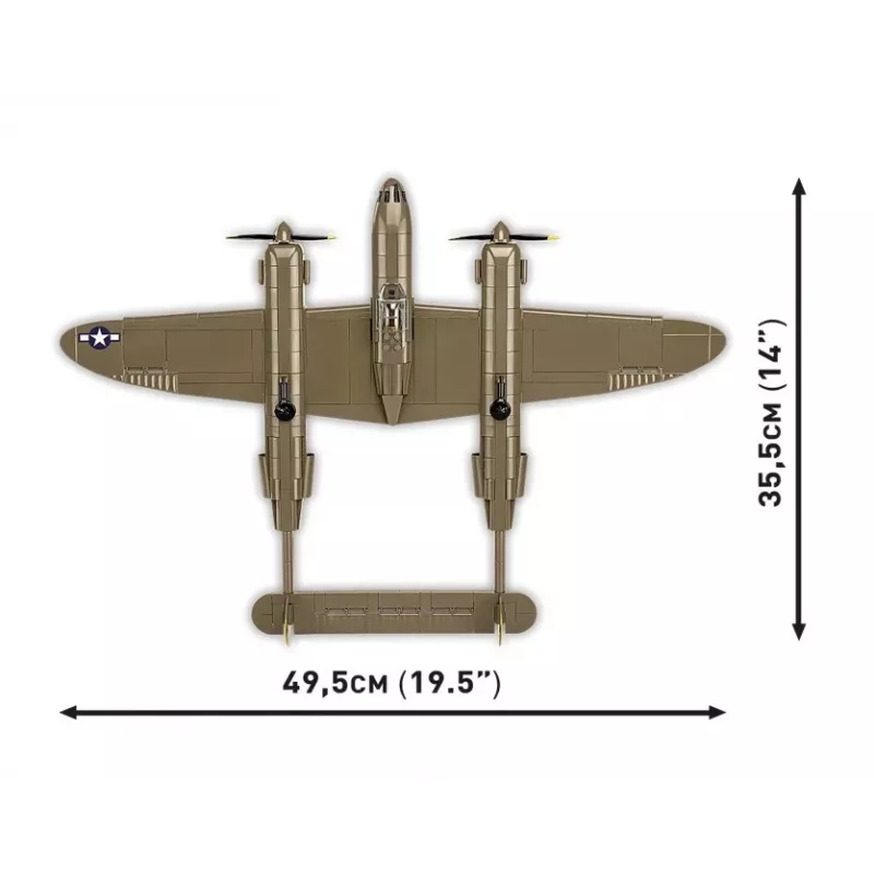 Cobi Bausteine Lockheed P-38H Lightning Set 5763 — maßstabsgetreuer Modellbausatz, sammelbares Flugzeugmodell