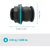 Tankverbinder Push IN, G 1 und G 3/4 (schwarz, für Wandstärken von 2-10 mm)