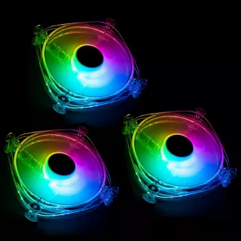 LAMPTRON Icecloud+ ARGB 120 mm Triple PWM-Lüfter-Kit - Schwarz