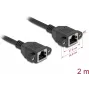 DeLOCK 90785 Netzwerkkabel Schwarz 2 m Cat6a S/FTP