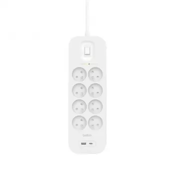 Überspannungsschutz Belkin SRB003CA2M 8 AC-Steckdosen 900 J Weiß 2 m