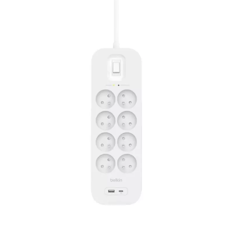 Überspannungsschutz Belkin SRB003CA2M 8 AC-Steckdosen 900 J Weiß 2 m