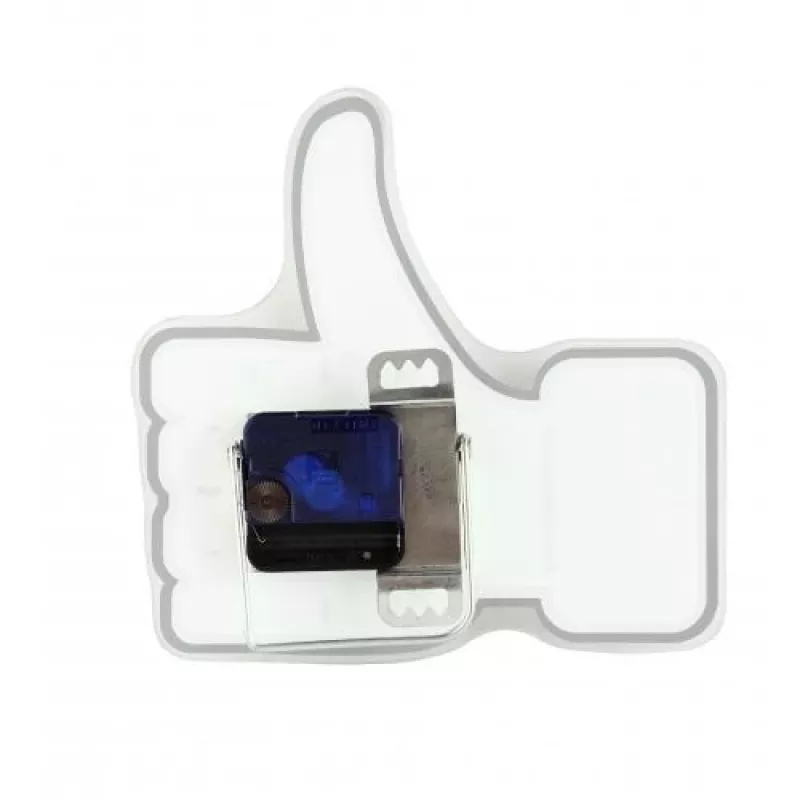NeXtime Uhr 5185wi Mini Thumbs Up, 20,5x21 cm, Wand, Weiß/Silber