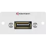 Kindermann Konnect 50 alu Half Size Adapter Plate - modulare Frontplatte zum Einrasten - DisplayPort - eloxiertes Aluminium (7444000888)