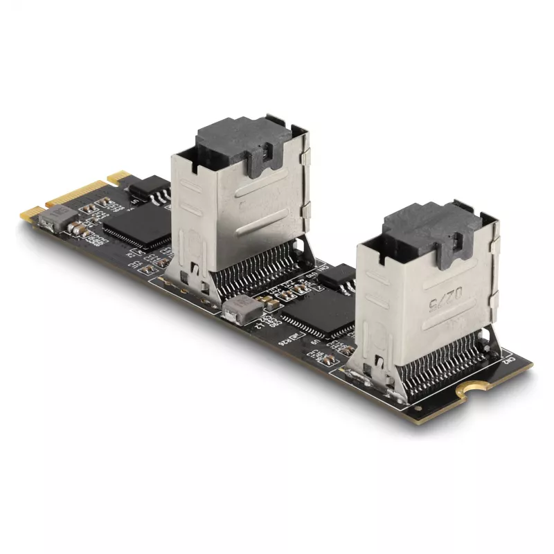 DeLOCK Konverter M.2 2280 Key B+M Stecker auf 8 x SATA