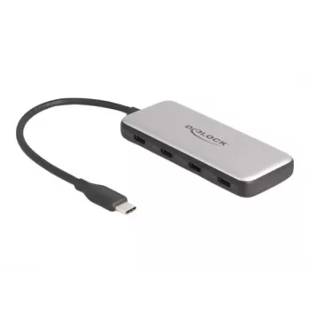 DeLOCK 64261 USB 3.2 Gen 1 Type-C Hub 10000 Mbit/s Schwarz Grau