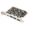 PCIe-Karte Digitus 2x USB-C 3x USB A
