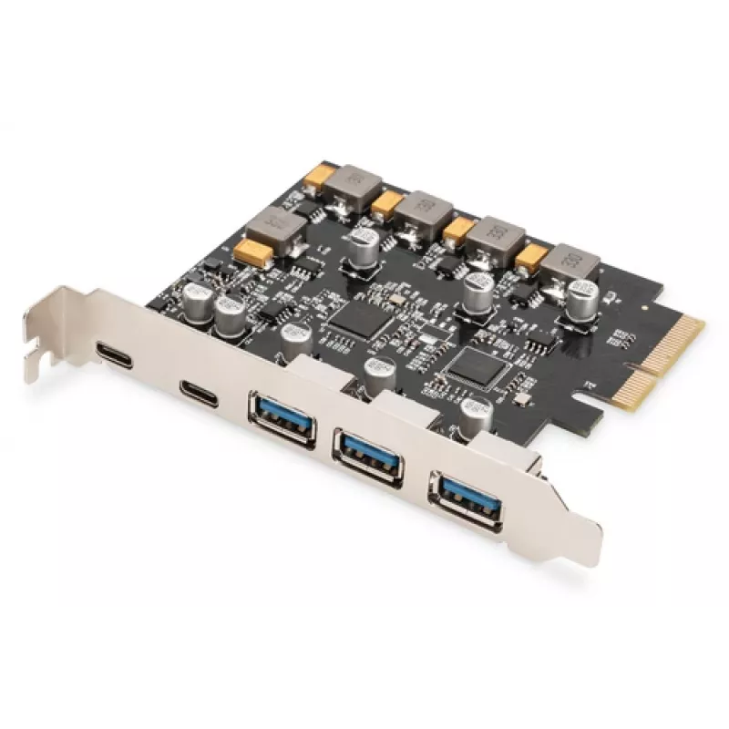 PCIe-Karte Digitus 2x USB-C 3x USB A
