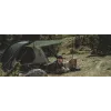 Tunnelzelt Easy Camp Pasvik 4 — 4-Personen, Hartgestell, 3 m wasserdichtes Überzelt, Aluminiumgestänge, dunkelgrün, 2350×4050×1200 mm