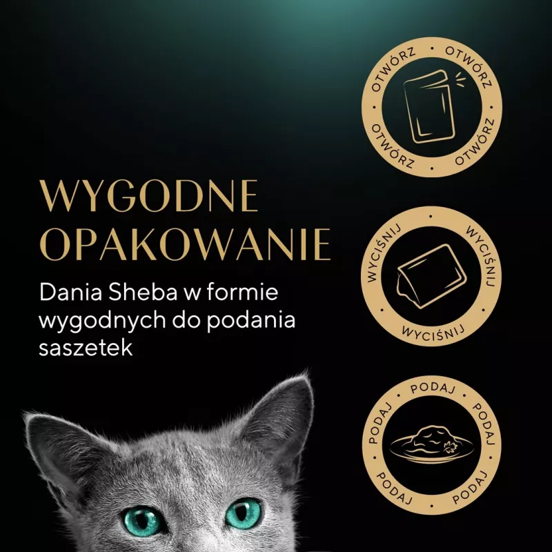 Nassfutter für Katzen Sheba Selection Select Slices Geflügelvarianten, 40 x 85 g Dosen, 7,8 % Protein, 4,8 % Fett