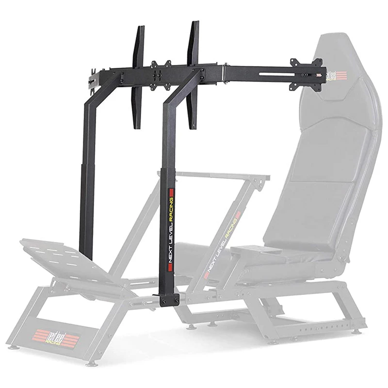 Racing-Simulator-Cockpit Next Level Racing F-GT NLR-A006 – verstellbare Sitz- und Radhöhe, unterstützt 3 Displays, max. Benutzergewicht 60 kg, schwarz