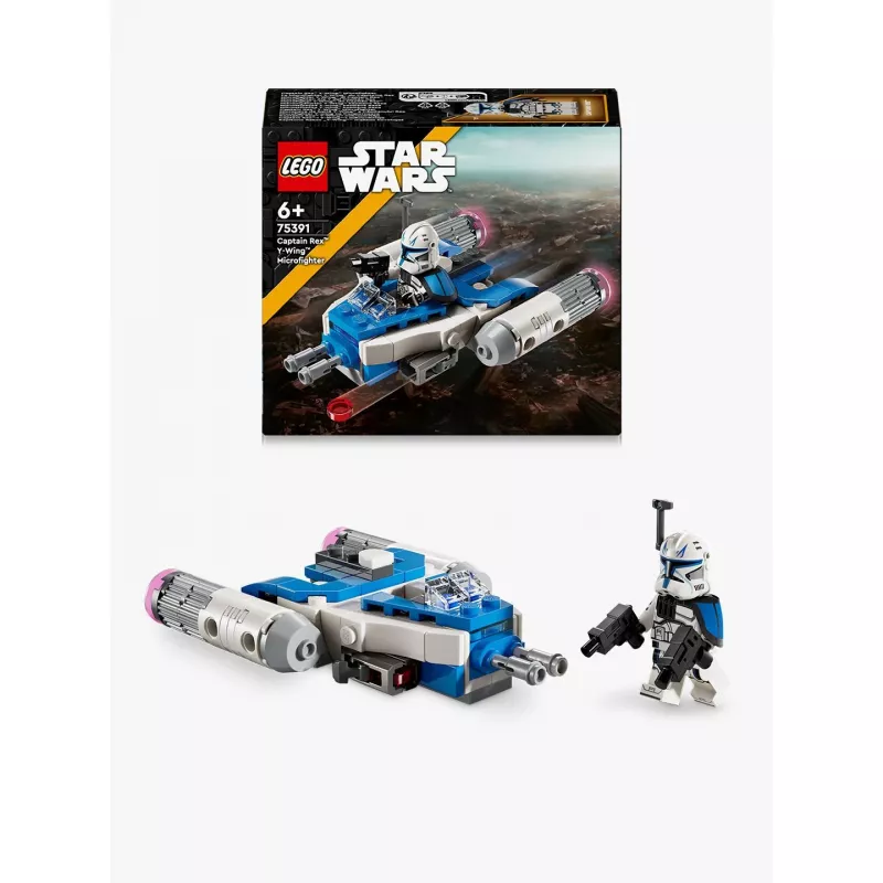LEGO Star Wars Captain Rex Y-Wing Microfighter Sammlerstück – Das Klonkriege Raumschiff-Spielzeug mit einer Charakter-Minifigur für Jungen ab 6 Jahren