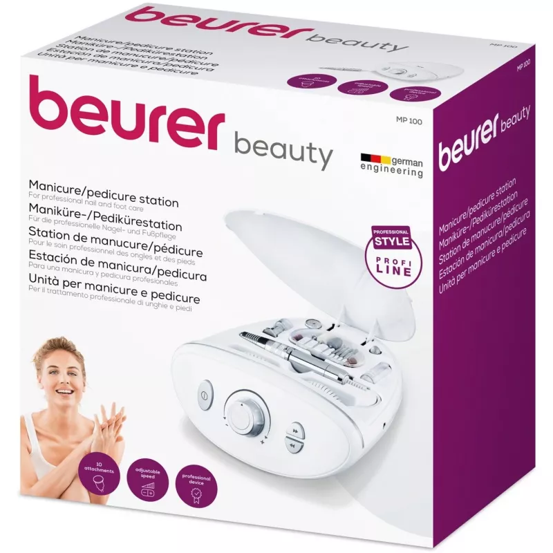 Maniküre-Pediküre-Set Beurer MP 100 Nagelpflege – elektrisches Maniküre-/Pediküregerät, weiß