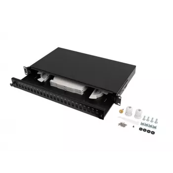 Glasfaser-Patchpanel Rack 1U 24x SC/LC 19 inch