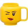 Keramikbecher room copenhagen Winking Girl Small Gelb 40460803, 250–350 ml
