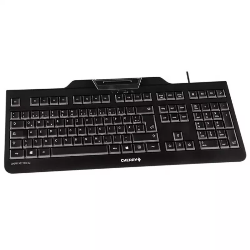CHERRY KC 1000 SC Tastatur Universal USB AZERTY Belgisch Schwarz