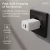 AC USB-Ladegerät DIGITUS 20W, 1x USB-C, 1x USB-A, Eingang 100–240V, Weiß