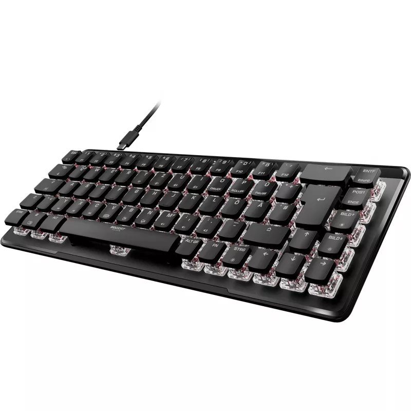 Vulcan II Mini Air, Gaming Keyboard schwarz, DE-Layout, TITAN II Optical Red