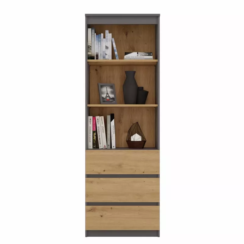 Büroregal Top e shop RS-60 ANT/ART KPL — 3 Einlegeböden, Spanplatte, 600×350×1800 mm