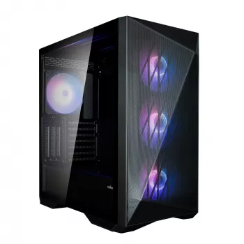 Zalman Z9 Iceberg MS Schwarz ATX Mid Tower PC-Gehäuse inklusive 4x 140 mm ARGB Lüfter - Midi/Mini Tower - ATX