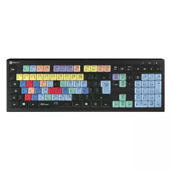 Tastatur Logickeyboard LKB-CBASE-A2PC-FR Universal USB AZERTY Französisch Schwarz