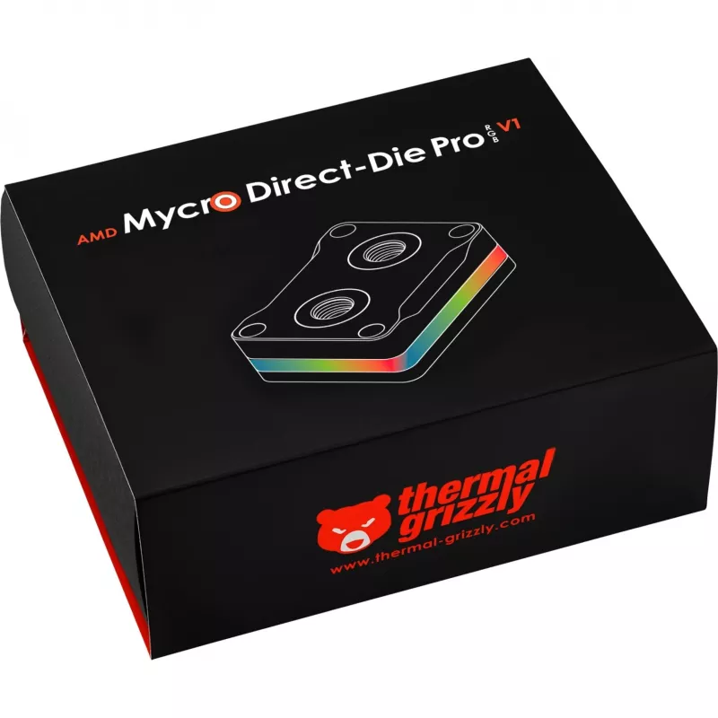 Thermal Grizzly AMD Mycro Direct-Die Pro RGB V1 CPU-Wasserkühler, schwarz