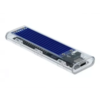 SSD-Gehäuse DeLOCK 42620 Externes Gehäuse für M.2 NVME PCIe SSD mit USB Typ-C-Buchse, transparent