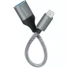 LogiLink USB 3.2 Gen1 Typ-C-Adapter C/M auf USB-A/F OTG Aluminium 0,15 m