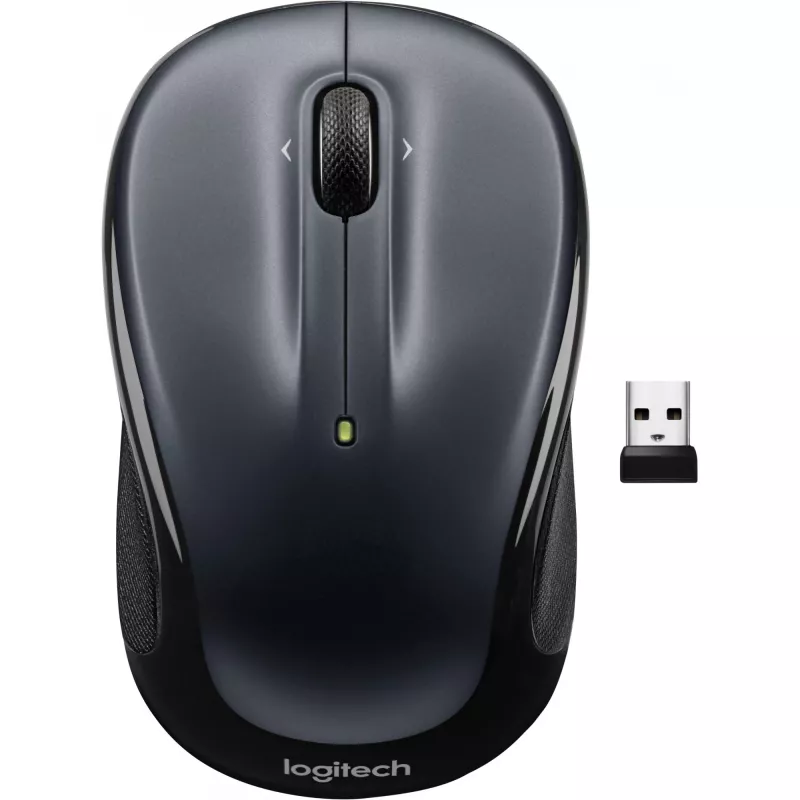LOGITECH M325s Maus beidhändig optisch 5 Tasten kabellos 2,4 GHz USB Nano-Empfänger dunkelgrau