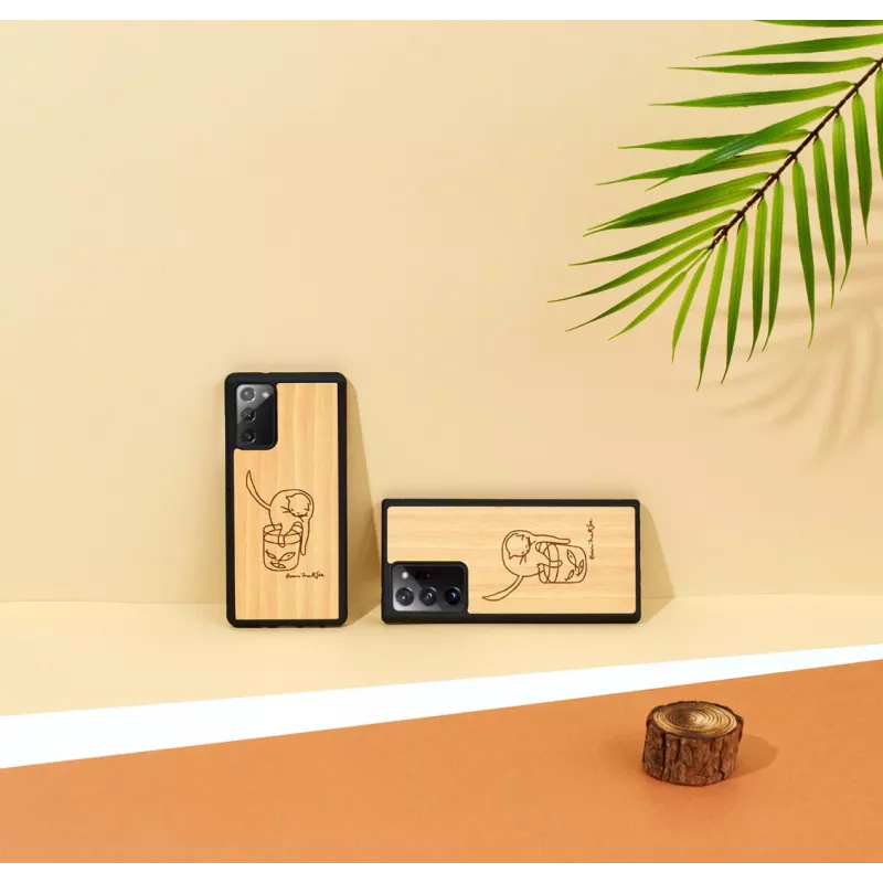 Schutzhülle man and wood für Samsung Galaxy Note 20 mit Katzen- und Fisch-Print