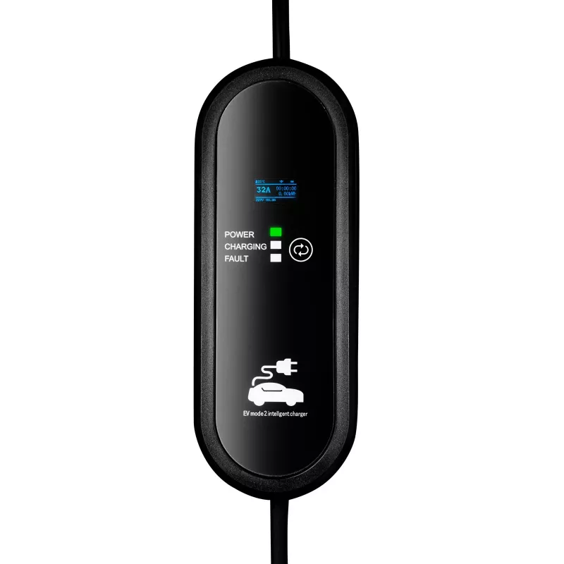 Akyga AK-EC-24 mobiles EV-Ladegerät, GB/T, CEE-5-Pin-Stecker, dreiphasig, 32 A, 22 kW, LCD, 5 m